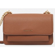 δερμάτινη τσάντα michael michael kors χρώμα: μαύρο, 30t4gc7l3t 100% φυσικό δέρμα