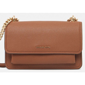 δερμάτινη τσάντα michael michael kors χρώμα μαύρο