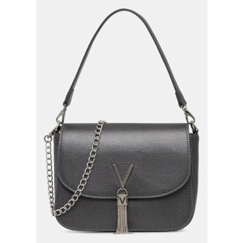 τσάντα valentino bags χρώμα μαύρο, vbs1r404g κύριο υλικό