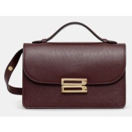 δερμάτινη τσάντα victoria beckham χρώμα: μπεζ, b424aac005976a 100% δέρμα βοοειδών