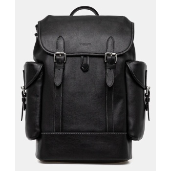 δερμάτινο σακίδιο coach ανδρικό, χρώμα μαύρο, cv982 κύριο