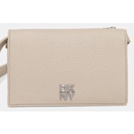 πορτοφόλι dkny χρώμα: κίτρινο, r445ah95 100% πολυουρεθάνη