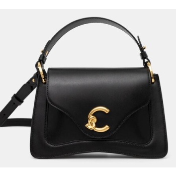 δερμάτινη τσάντα coccinelle χρώμα μαύρο, e1 ssk 18 02 01