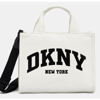 τσάντα dkny χρώμα μπλε, r41aoc80 κύριο υλικό 100%