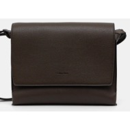 σακίδιο calvin klein χρώμα: μαύρο, lv04d3034g κύριο υλικό: 100% πολυουρεθάνη