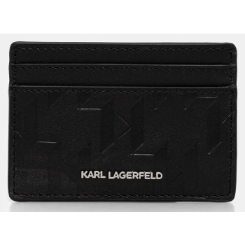 δερμάτινη θήκη για κάρτες karl lagerfeld k/loom χρώμα