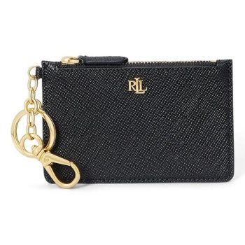 δερμάτινο πορτοφόλι lauren ralph lauren χρώμα μαύρο