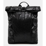 σακίδιο πλάτης rains sibu rolltop rucksack mini w3 χρώμα: μαύρο, 14740.01 κύριο υλικό: 100% πολυεστέ