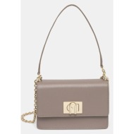 δερμάτινη τσάντα furla χρώμα: γκρι, bafkaco.are000.2572s1007 κύριο υλικό: 100% δέρμα
φόδρα: 70% πολυ