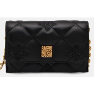 πορτοφόλι steve madden benico χρώμα: μαύρο, sm13001721 κύριο υλικό: 100% πολυουρεθάνη