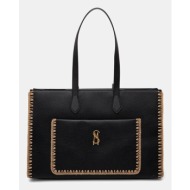 τσάντα steve madden bkee χρώμα: μαύρο, sm13001740 κύριο υλικό: 100% τεχνητό δέρμα