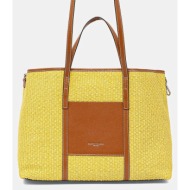 τσάντα gianni chiarini superlight χρώμα: κίτρινο, bs.10356.cst.dnm κύριο υλικό: φυσικό δέρμα, χαρτί 