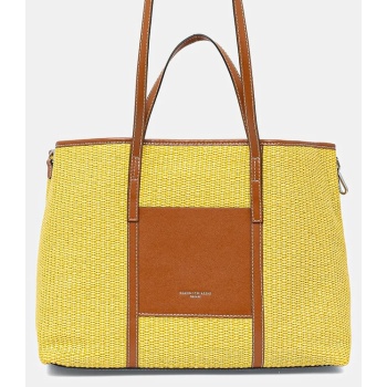 τσάντα gianni chiarini superlight χρώμα κίτρινο