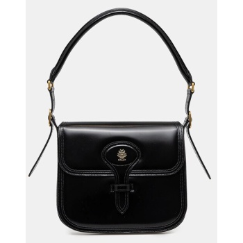 δερμάτινη τσάντα bally χρώμα μαύρο, wac03y κύριο υλικό