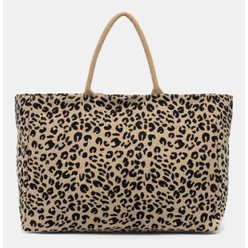 τσάντα answear.lab χρώμα μπεζ κύριο υλικό 100%