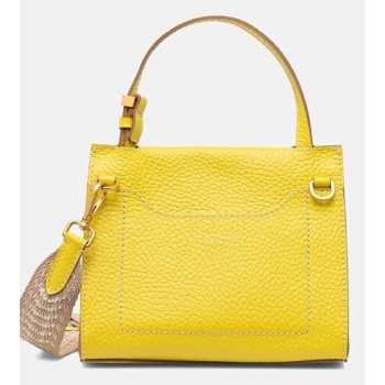 δερμάτινη τσάντα gianni chiarini nicole χρώμα κίτρινο