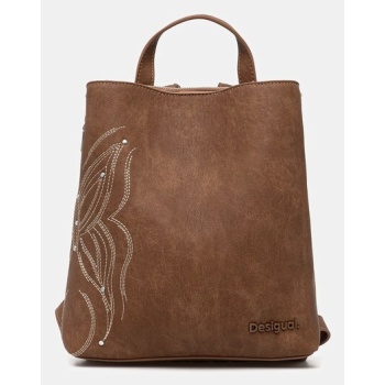 σακίδιο πλάτης desigual goodall sand sumy mi χρώμα καφέ