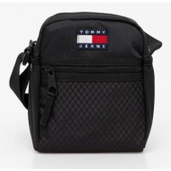σακίδιο tommy jeans χρώμα: μαύρο, am0am13397 κύριο υλικό: 98% πολυεστέρας, 2% ελαστάν