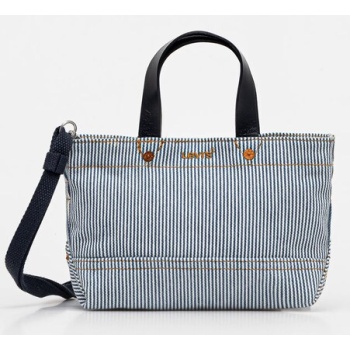 τσάντα levi`s χρώμα μπλε, 000iv-0002 κύριο υλικό 95%