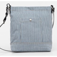 τσάντα levi`s χρώμα: μπλε, 000ip-0002 95% βαμβάκι, 5% δέρμα βοοειδών