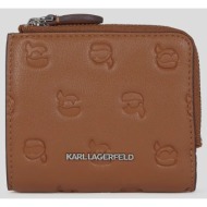 πορτοφόλι karl lagerfeld χρώμα: καφέ, a3w32007 100% πολυουρεθάνη