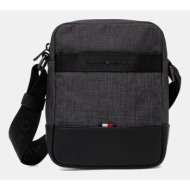 σακίδιο tommy hilfiger χρώμα: γκρι, am0am13582 67% ανακυκλωμένος πολυεστέρας, 33% πολυουρεθάνη