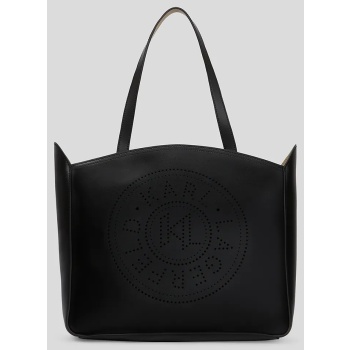 δερμάτινη τσάντα karl lagerfeld χρώμα μαύρο, a3w30043 100%