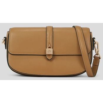 δερμάτινη τσάντα karl lagerfeld χρώμα καφέ, a3w30152 100%