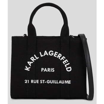 βαμβακερή τσάντα karl lagerfeld χρώμα μαύρο, a3w50118 65%