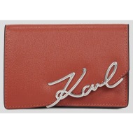 δερμάτινο πορτοφόλι karl lagerfeld χρώμα: κόκκινο, a3w32018 100% δέρμα βοοειδών