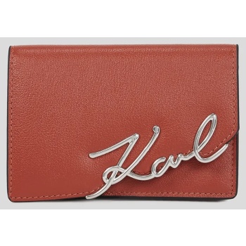 δερμάτινο πορτοφόλι karl lagerfeld χρώμα κόκκινο, a3w32018