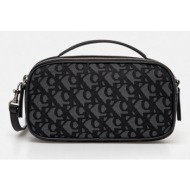 τσάντα calvin klein χρώμα: μαύρο, lv04k3185g 100% ανακυκλωμένος πολυεστέρας