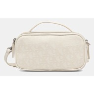 τσάντα calvin klein χρώμα: μπεζ, lv04k3185g 100% ανακυκλωμένος πολυεστέρας