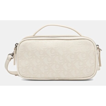 τσάντα calvin klein χρώμα μπεζ, lv04k3185g 100%
