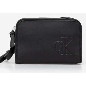 σακίδιο calvin klein χρώμα μαύρο, lv04g3159g συνθετικό