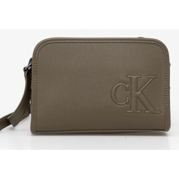 σακίδιο calvin klein χρώμα πράσινο, lv04g3159g συνθετικό