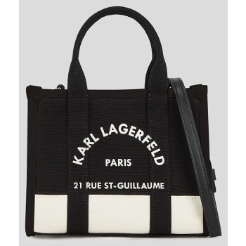 βαμβακερή τσάντα karl lagerfeld χρώμα μαύρο, a3w50027 65%