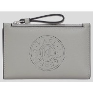 πορτοφόλι karl lagerfeld χρώμα: γκρι, a3w32025 59% πολυουρεθάνη, 41% δέρμα βοοειδών