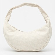 τσάντα calvin klein χρώμα: μπεζ, lv04f3206g 100% ανακυκλωμένος πολυεστέρας