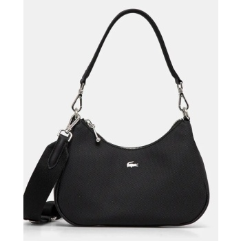 τσάντα lacoste χρώμα μαύρο, nf4756dz κύριο υλικό 100%