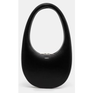 δερμάτινη τσάντα coperni swipe bag χρώμα: μαύρο, copba01405 100% calfskin