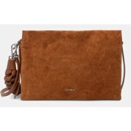 τσάντα σουέτ coccinelle χρώμα: καφέ, e1 p6p 19 02 01 κύριο υλικό: 100% δέρμα σαμουά
φινίρισμα: 100% 