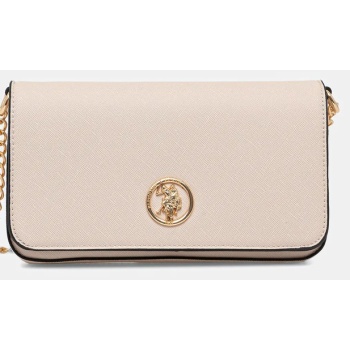 τσάντα u.s. polo assn. ceremony χρώμα γκρι, beuqc6456wvp