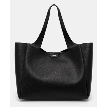 τσάντα dkny χρώμα μαύρο, r43ayg32 100% poliuretan