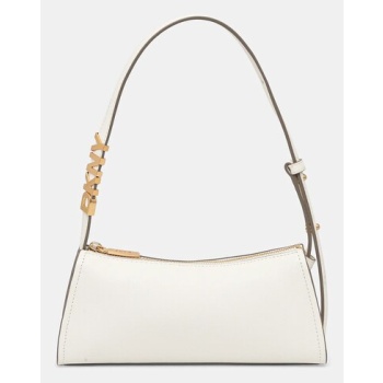 δερμάτινη τσάντα dkny χρώμα μπεζ, r433yg57 κύριο υλικό