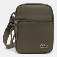 σακίδιο lacoste χρώμα: μαύρο, nh3307lv 100% πολυαμίδιο