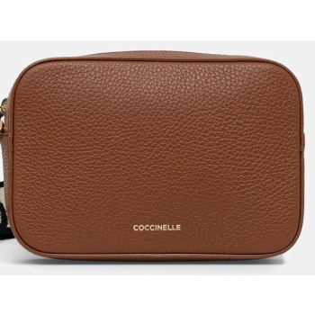 δερμάτινη τσάντα coccinelle χρώμα μαύρο, e5 mn5 55 i1 01