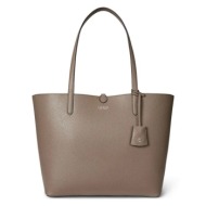 τσάντα δυο όψεων lauren ralph lauren χρώμα: μπεζ, 431795329 συνθετικό ύφασμα