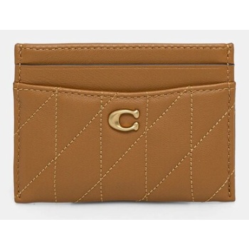δερμάτινη θήκη για κάρτες coach essential card case χρώμα