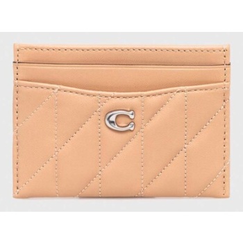 δερμάτινη θήκη για κάρτες coach essential card case χρώμα